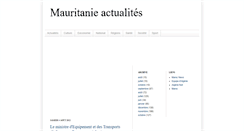 Desktop Screenshot of mauritanieactualites.blogspot.com