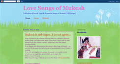 Desktop Screenshot of lovesongsofmukesh.blogspot.com