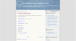 Desktop Screenshot of eurolotteryresults.blogspot.com