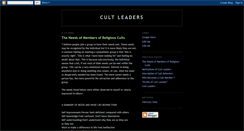Desktop Screenshot of cultleaders.blogspot.com