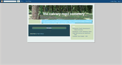 Desktop Screenshot of calvaryroadcemetery.blogspot.com