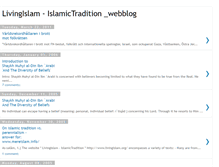 Tablet Screenshot of livingislam-islamictradition.blogspot.com