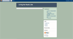 Desktop Screenshot of livingtherusticlife.blogspot.com