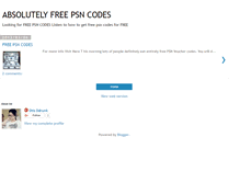 Tablet Screenshot of absolutelyfreepsncodes.blogspot.com