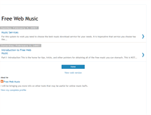 Tablet Screenshot of freewebmusic.blogspot.com