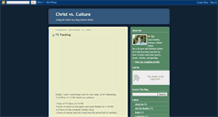 Desktop Screenshot of christvsculture.blogspot.com