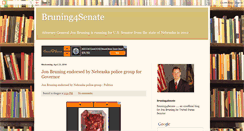 Desktop Screenshot of bruning4senate.blogspot.com