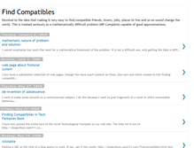 Tablet Screenshot of findcompatibles.blogspot.com