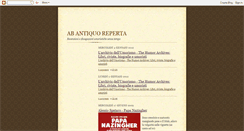 Desktop Screenshot of abantiquoreperta.blogspot.com
