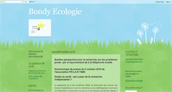 Desktop Screenshot of bondyecologie.blogspot.com
