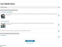 Tablet Screenshot of maderistas.blogspot.com
