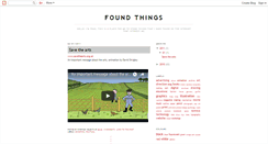 Desktop Screenshot of franfoundthings.blogspot.com