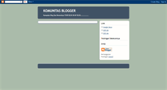 Desktop Screenshot of komunitasblogger.blogspot.com