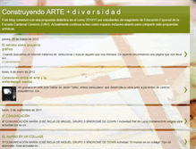 Tablet Screenshot of construyendoarte-en-la-discapacidad.blogspot.com