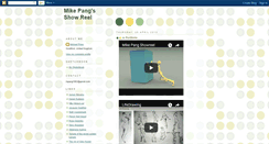 Desktop Screenshot of mikepangshowreel.blogspot.com