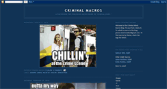 Desktop Screenshot of criminalmacros.blogspot.com