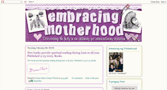 Desktop Screenshot of donnamarieembracingmotherhood.blogspot.com