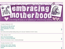 Tablet Screenshot of donnamarieembracingmotherhood.blogspot.com