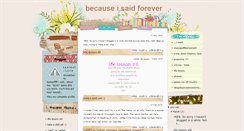 Desktop Screenshot of because-i-said-forever.blogspot.com