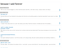 Tablet Screenshot of because-i-said-forever.blogspot.com
