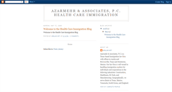 Desktop Screenshot of healthcareimmigrationblog.blogspot.com