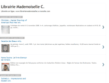 Tablet Screenshot of librairiemademoisellec.blogspot.com