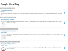 Tablet Screenshot of googlesitesblog.blogspot.com