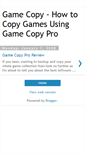 Mobile Screenshot of game-copy-pro.blogspot.com