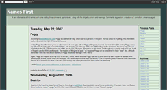 Desktop Screenshot of namesfirst.blogspot.com