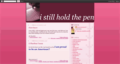 Desktop Screenshot of istillholdthepen.blogspot.com