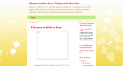 Desktop Screenshot of pokemon-soulsilver-rom.blogspot.com