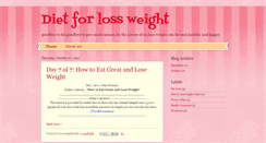 Desktop Screenshot of dietforlossweight.blogspot.com