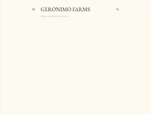 Tablet Screenshot of geronimofarms.blogspot.com