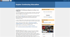 Desktop Screenshot of kaplancontinuingeducation.blogspot.com