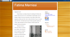 Desktop Screenshot of fatimamernissiblog.blogspot.com