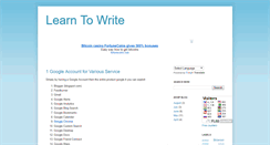 Desktop Screenshot of learntowriteblog.blogspot.com