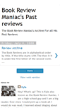 Mobile Screenshot of bookreviewmaniac-pastreviews.blogspot.com