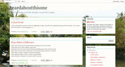 Desktop Screenshot of heardaboutthisone.blogspot.com