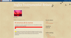 Desktop Screenshot of inglesinstrumentalbrinez.blogspot.com