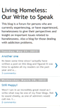 Mobile Screenshot of livinghomelessourwritetospeak.blogspot.com