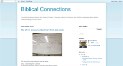 Desktop Screenshot of biblicalconnections.blogspot.com