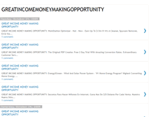 Tablet Screenshot of greatincomemoneymakingopportunity.blogspot.com