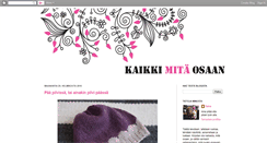 Desktop Screenshot of kaikkimitaosaan.blogspot.com