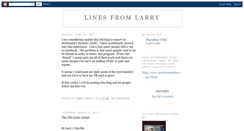 Desktop Screenshot of linesfromlarry.blogspot.com