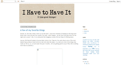 Desktop Screenshot of ihavetohaveit.blogspot.com