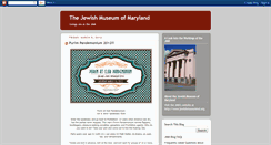 Desktop Screenshot of jewishmuseummd.blogspot.com