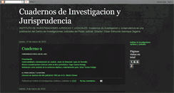 Desktop Screenshot of cuadernosdeinvestigacionyjurispru.blogspot.com