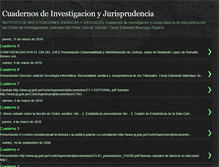 Tablet Screenshot of cuadernosdeinvestigacionyjurispru.blogspot.com