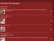 Tablet Screenshot of lilywisephotography.blogspot.com