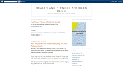 Desktop Screenshot of fitness-articles-blog.blogspot.com